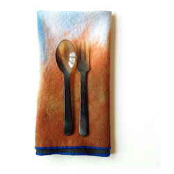 Chino + Black Dip Dye Linen Napkins - Napkins