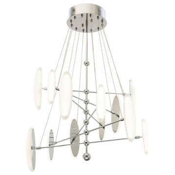 Cellulare LED Chrome with Frosted Glass Chandelier/Pendant $657