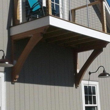 Sapele Mahogany paint grade exterior large custom support brackets.