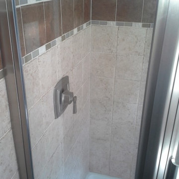 Master and main bathroom with imported Italian porcelin and granite tiles.