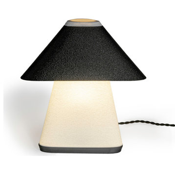JONATHAN Y Lighting USA1007 Enzo 12" Tall LED Vase Table Lamp - White / Black