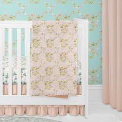 Cot Quilt in Peach Meadow Wildflowers - Products