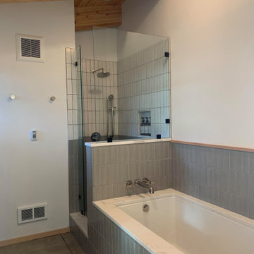 PNW Two-Tone Brick Bathroom