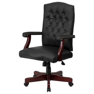 Roseto FFIF24837 26"W Executive Swivel Office Chair - Black