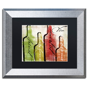 Color Bakery 'Wine Tasting I' Art, Silver Frame, Black Matte, 14"x11"