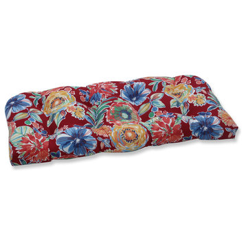 Outdoor/Indoor Colsen Berry Wicker Loveseat Cushion