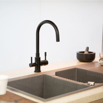 Black Designer Kitchen Mixer Taps