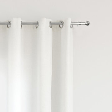 Tubal Satin Nickel Curtain Rod (100% Steel) - Drapery Hardware & Accessories
