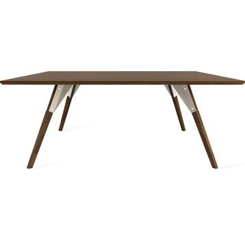 Clarke Square Coffee Table - White, Large, Walnut