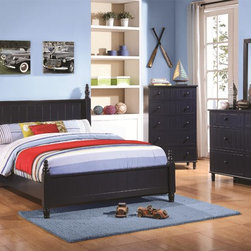 COASTER 400691T-S4 ZACHARY NAVY BLUE 4 PCS TWIN BEDROOM SET - Kids Bedroom Furniture Sets