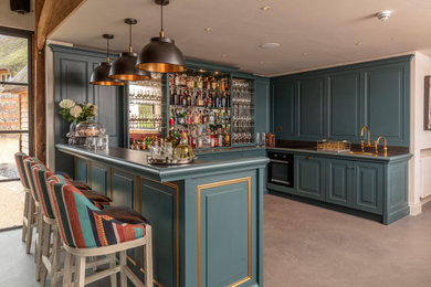 Design ideas for a home bar in Surrey.