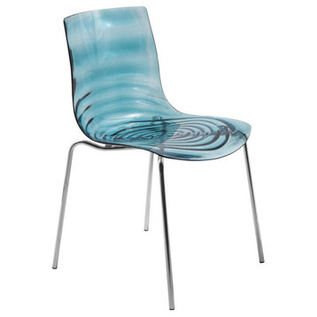 Leisuremod Astor Water Ripple Design Dining Chair Ac20Tbu