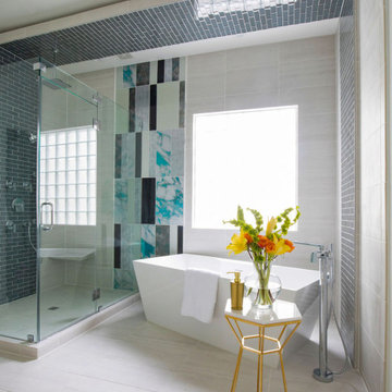 Refined Bathroom Renovation in Memorial, Houston by Keechi Creek Builders