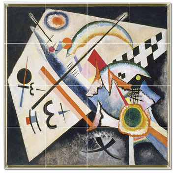 Wassily Kandinsky Abstract Painting Ceramic Tile Mural #68, 48"x48"