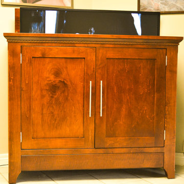 Automated TV Lift Cabinet in Solid Cherry (The Richmond)