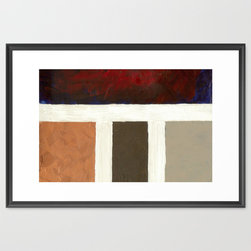 Modern Art - Textured Cubism Framed Art Print - Fine Art Prints