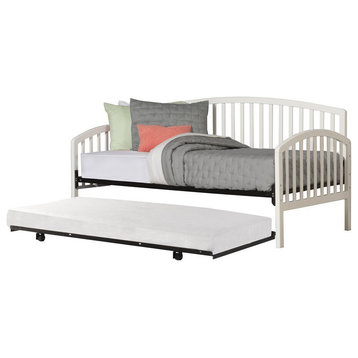 Hillsdale Carolina Twin Wooden Spindle Daybed With Suspension Deck and Trundle