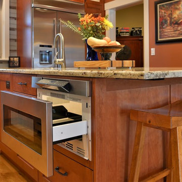 Microwave Drawer in Craftsman Kitchen