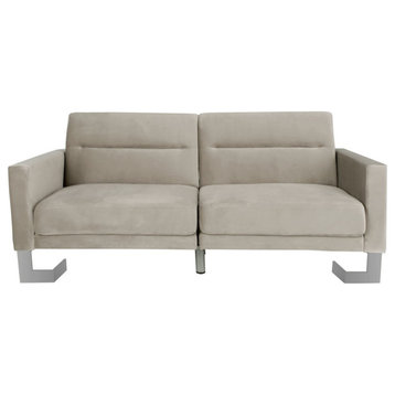 Bree Foldable Sofa Bed Grey/ Silver