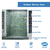 DreamLine Unidoor 47 to 48 Frameless Hinged Shower Door Clear 3/8 Glass Door