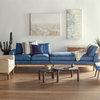 Cantor Leather Chaise, Finish: Dove, Leather: Acorn
