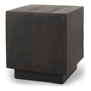 Hayden Dark Brown Wood End/Side Table - Rustic - Side Tables And End ...