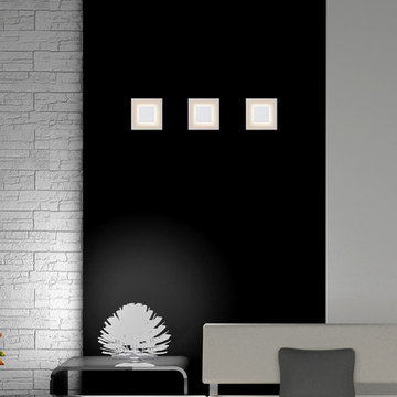 Center Eclipse LED Wall Sconces in Living Room