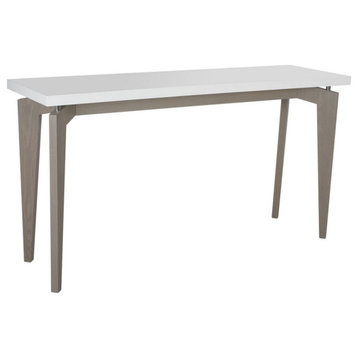 Foster Retro Lacquer Floating Top Console White/Gray