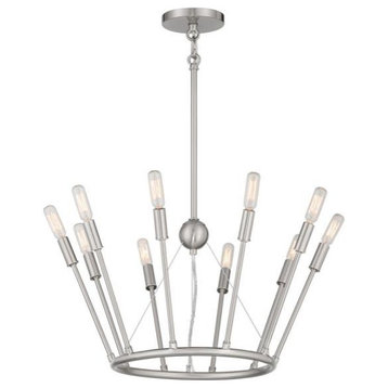 George Kovacs Royalty 10-Light Chandelier, Brushed Nickel