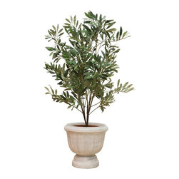 Brucs White Marble Flowerpot - Indoor Pots & Planters