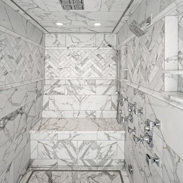 Calacatta Gold Steam Shower
