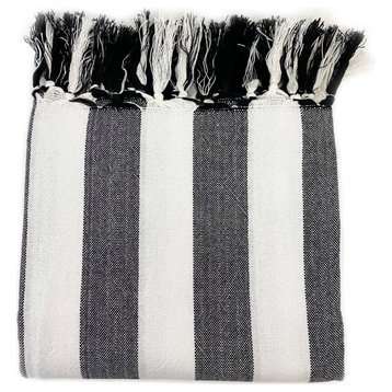 Black & White Handwoven Turkish Towel