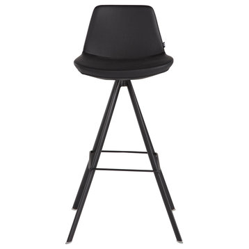 Pera Bar and Counter Stool, Black, Bar Height / 29'' Seat Height