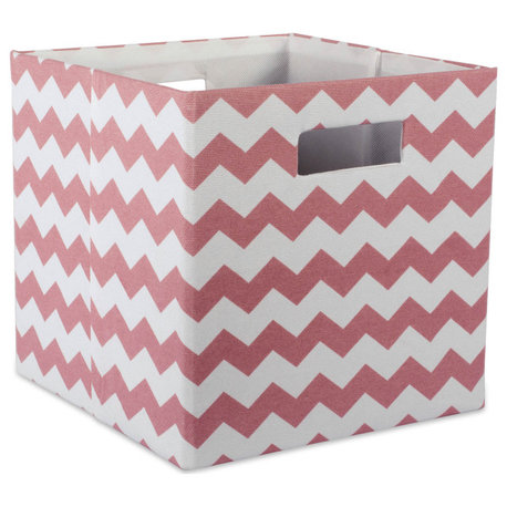 Polyester Cube Chevron Rose Square 13"x13"x13"