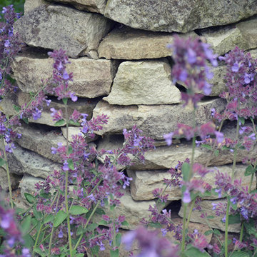Stone/ brick etc landscape elements.