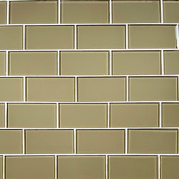 GBM Manufacturing - Metro 3"x6" Glass Subway Tile,Glossy Brown - Wall And Floor Tile