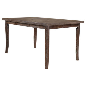 Transitional Antique-Style Natural Oak Dining Table