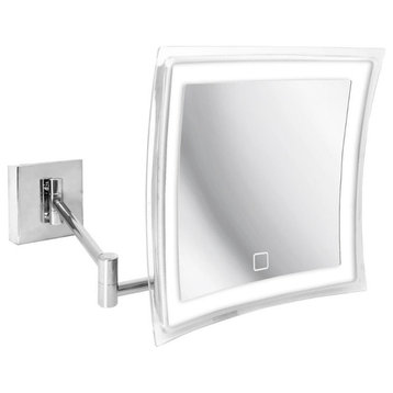 Beauty 400T Touch LED Lighted Magnifying Makeup Mirror in Polished Chrome