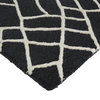Cavan Contemporary Organic Wool Rug, Black/White, 5'x8'