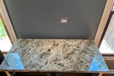 Countertop installation in United Mercury quartzite
