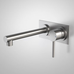 Caroma Titan Stainless Steel Wall Basin Mixer - Bathroom Sink Taps