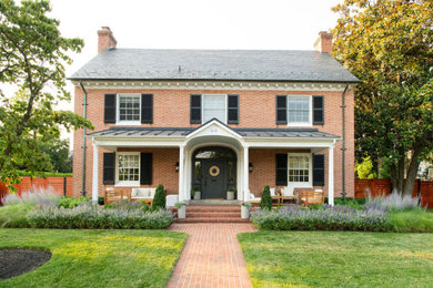 Inspiration for a shabby-chic style exterior home remodel in DC Metro