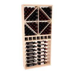 Wine Racks America - CellarVue  Horizontal Wine Rack Combo, Pine , Satin Finis - Wine Racks