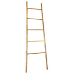 Master Garden Products - Bamboo Ladder 6' H, 21"W x 72"H - This beautiful bamboo ladder rack is uniquely designed to be used indoor as a towel rack or as a decorative piece. It is made of natural solid bamboo, sanded and finished with all natural cashew nut oil to enhance its look as well as for extra protection. These ladders are hand-made using all-natural bamboo and are not machine processed, so irregularities are to be expected 21"W x 72"H, top of ladder is 17"W bottom of ladder is 21"W.