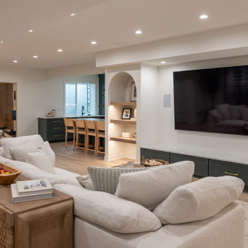 Luxury Basement Remodel with Custom Bar, Wine Display & Wellness Retreat