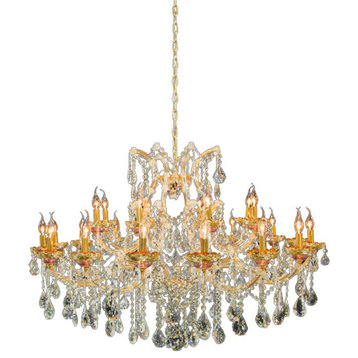 Chantilly 25-Light Traditional Crystal Chandelier - Gold