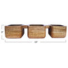 Mango Wood Dish With 3 Sections, Natural