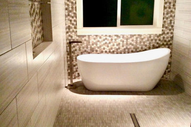 Inspiration for a modern bathroom remodel in Portland