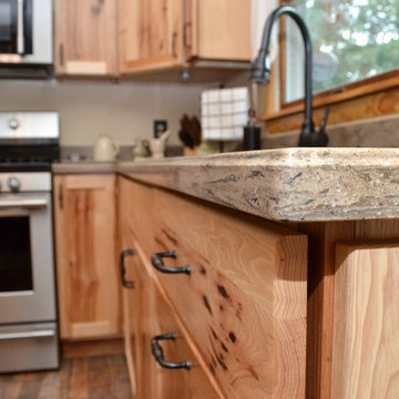 Lake Village, IN. Haas Signature Collection. Natural Rustic Hickory Kitchen