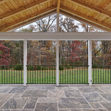 Arlington Flagstone Patio and Gabled Screened in Porch
